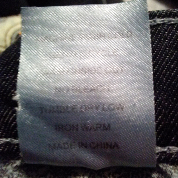 Firefly Dark Wash Boot Cut White Leather Jeans 4 - Picture 6 of 7